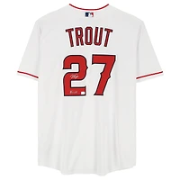 Mike Trout Los Angeles Angels Autographed White Nike Replica Jersey with "KiiiiiD" Inscription