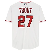 Mike Trout Los Angeles Angels Autographed White Nike Replica Jersey with "Millville Meteor" Inscription