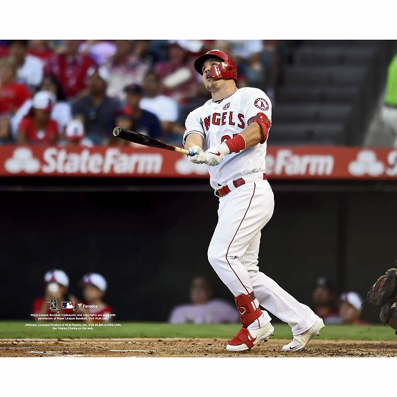 Mike Trout Los Angeles Angels Unsigned Home Run Hit vs. Baltimore Orioles Photograph