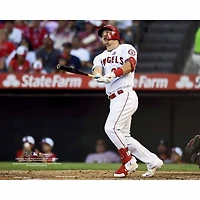Mike Trout Los Angeles Angels Unsigned Home Run Hit vs. Baltimore Orioles Photograph