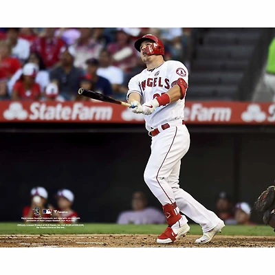 Photo du coup de circuit non signé Mike Trout des Los Angeles Angels contre les Orioles Baltimore