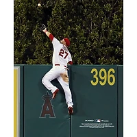 Photo non signée de Mike Trout, joueur des Angels Los Angeles, prise au mur
