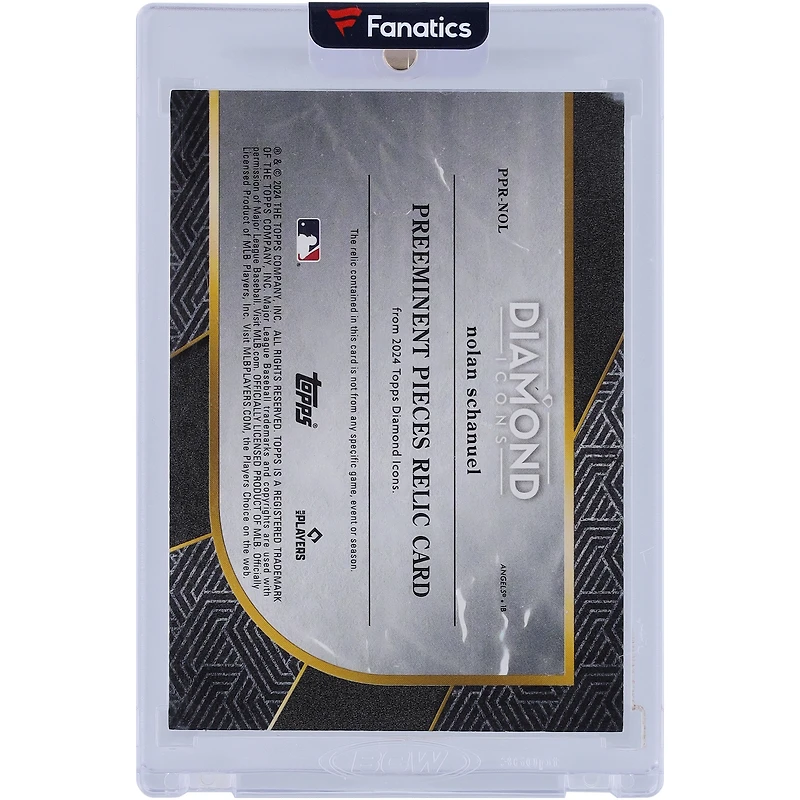 Nolan Schanuel Los Angeles Angels 2024 Topps Diamond Icons Game Used Cleat Relic #PPR-NOL #3/10 Rookie Card