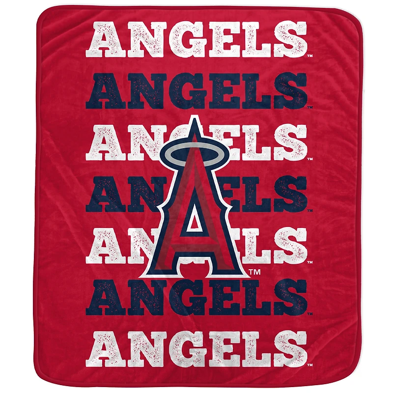 Pegasus Los Angeles Angels 60'' x 70'' Couverture en peluche avec logo et mot-symbole