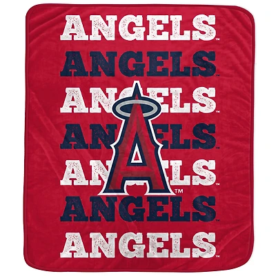 Pegasus Los Angeles Angels 60'' x 70'' Couverture en peluche avec logo et mot-symbole