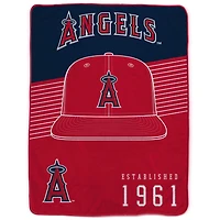 Couverture Pegasus Los Angeles Angels 60" x 80" à rayures sur le chapeau