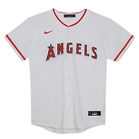 Maillot Nike blanc de Mike Trout pour enfant d'âge préscolaire, réplique à domicile des Los Angeles Angels