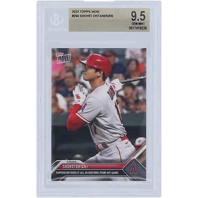 Shohei Ohtani Los Angeles Angels 2023 Topps Now Superstar Does It All In Historic 4 Hit Game #294 BGS Authenticated 9.5 Card