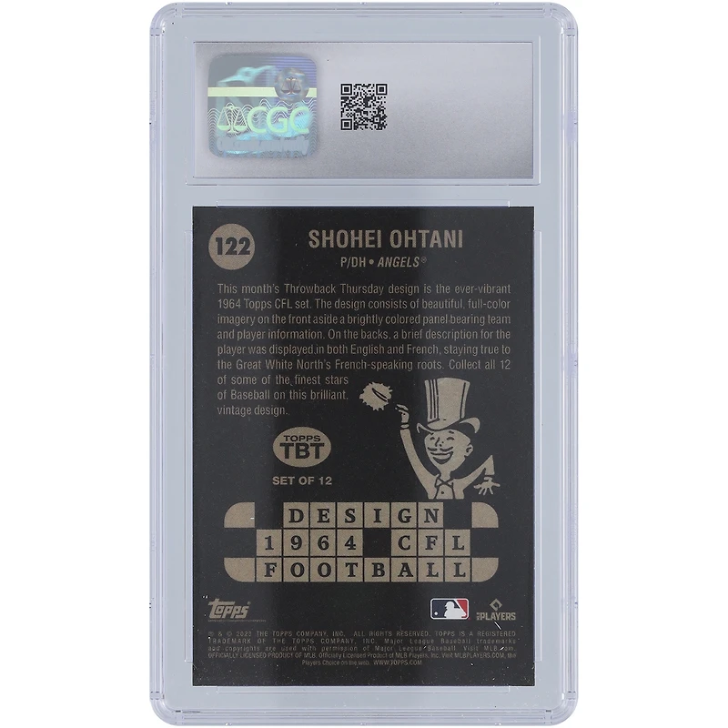 Shohei Ohtani Los Angeles Angels 2023 Topps Throwback Thursday #122 CGC Authenticated Card