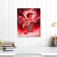 Shohei Ohtani Los Angeles Angels Stretched 16" x 20" Embellished Canvas Giclee Print - Art by Jordan Spector