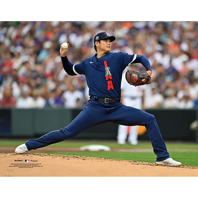 Photographie non signée du lanceur ASG 2021 des Los Angeles Angels, Shohei Ohtani