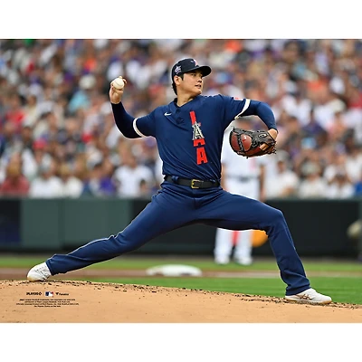 Photographie non signée du lanceur ASG 2021 des Los Angeles Angels, Shohei Ohtani