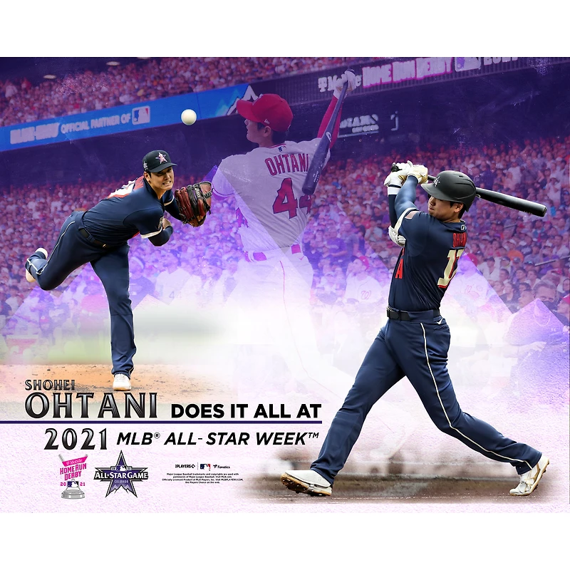 Photographie non signée de Shohei Ohtani des Los Angeles Angels lors la semaine étoiles MLB 2021