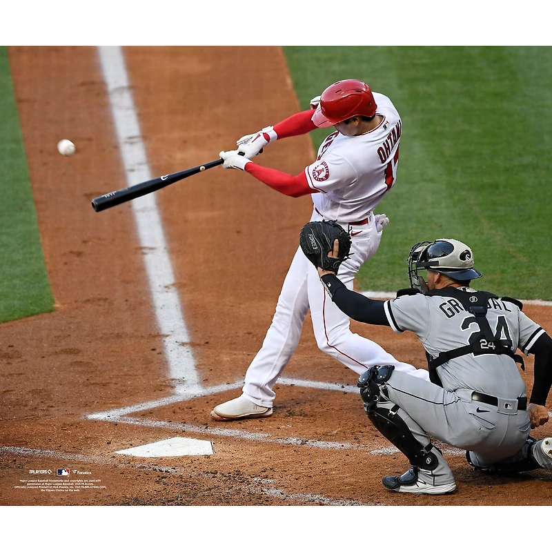 Photographie non signée du home run de Shohei Ohtani des Los Angeles Angels