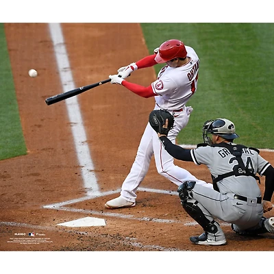 Photographie non signée du home run de Shohei Ohtani des Los Angeles Angels