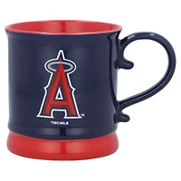 The Memory Company Los Angeles Angels 16oz. Tasse cannelée avec poignée tourbillonnante