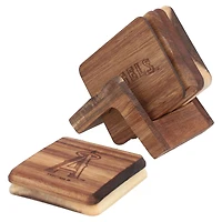 The Memory Company Los Angeles Angels Lot de 6 dessous de verre en bois d'acacia