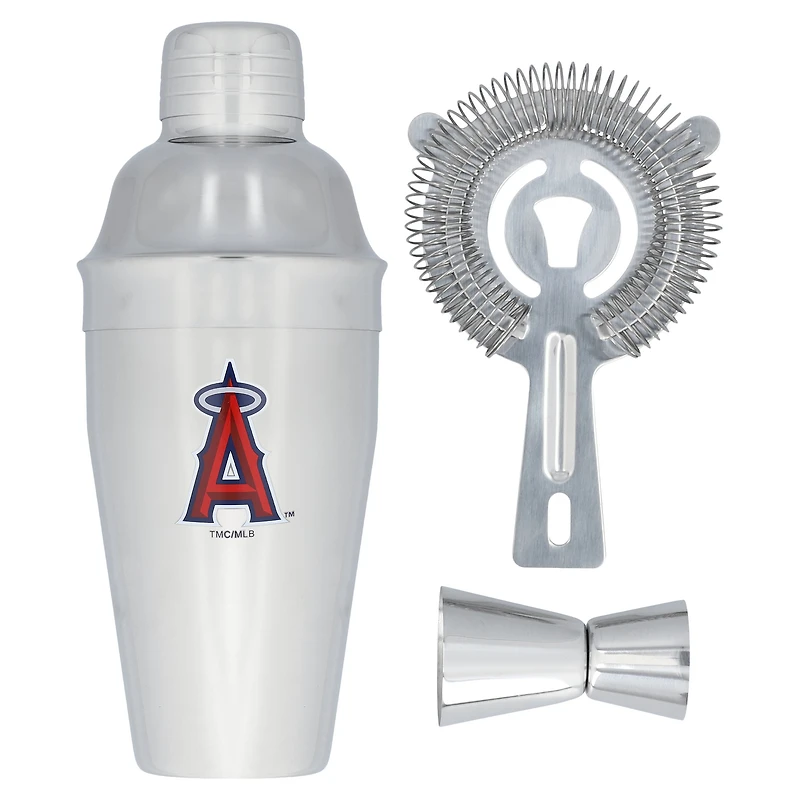 The Memory Company Los Angeles Angels Ensemble shaker, passoire et doseur en acier inoxydable