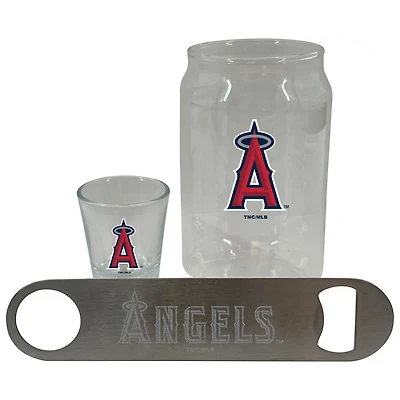 Ensemble de trois verres à bière, verres à liqueur et décapsuleur de 2 oz de The Memory Company Los Angeles Angels