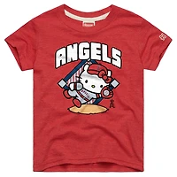 Toddler Homage  Red Los Angeles Angels Hello Kitty x MLB Tri-Blend T-Shirt