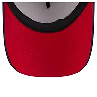 Casquette ajustable New Era blanche/bleu marine Los Angeles Angels peinte en A 9FORTY Trucker pour tout-petit