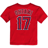 T-shirt avec nom et numéro du joueur des Los Angeles Angels Nike Shohei Ohtani pour tout-petits
