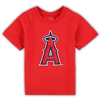 T-shirt rouge Los Angeles Angels Team Crew Logo principal pour tout-petit