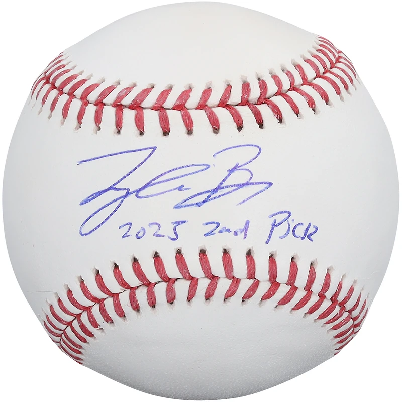 Balle de baseball autographiée par Tyler Bremner des Angels de Los Angeles avec inscription « 2e choix de 2025 »