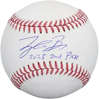 Balle de baseball autographiée par Tyler Bremner des Angels de Los Angeles avec inscription « 2e choix de 2025 »