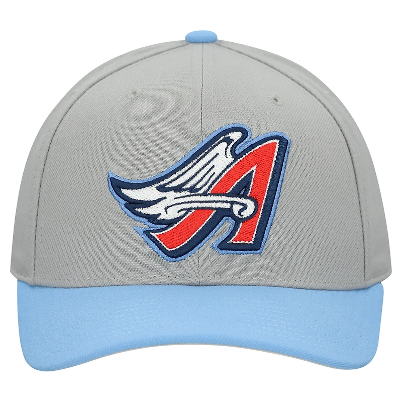 Casquette ajustable unisexe Mitchell & Ness grise Los Angeles Angels Basic Coop Pro