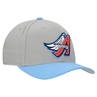 Casquette ajustable unisexe Mitchell & Ness grise Los Angeles Angels Basic Coop Pro