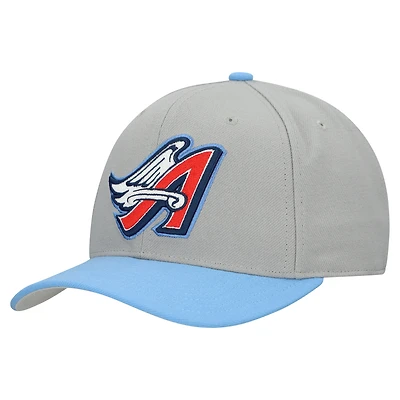 Casquette unisexe Mitchell & Ness grise Los Angeles Angels Basic Coop Pro ajustable