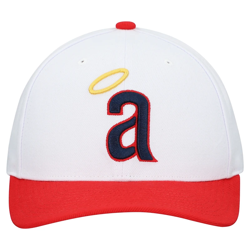 Casquette ajustable unisexe Mitchell & Ness blanche Los Angeles Angels Basic Coop Pro