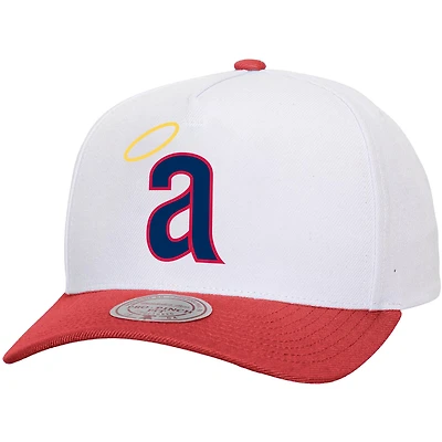 Unisex Mitchell & Ness  White Los Angeles Angels Basic Coop Pro Adjustable Hat