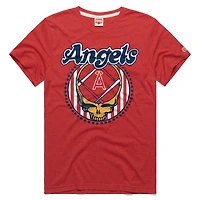 Unisex Homage  Red Los Angeles Angels MLB x Grateful Dead Americana Tri-Blend T-Shirt