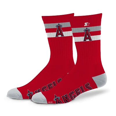 Chaussettes unisexes Starter Los Angeles Angels Team Color à deux bandes