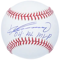 Ballon de baseball autographié par Vladimir Guerrero des Los Angeles Angels avec l'inscription « 04 AL MVP »