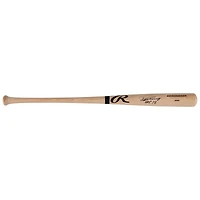 Batte de baseball professionnelle Rawlings Blonde autographiée par Vladimir Guerrero des Los Angeles Angels avec l'inscription « HOF 18 »