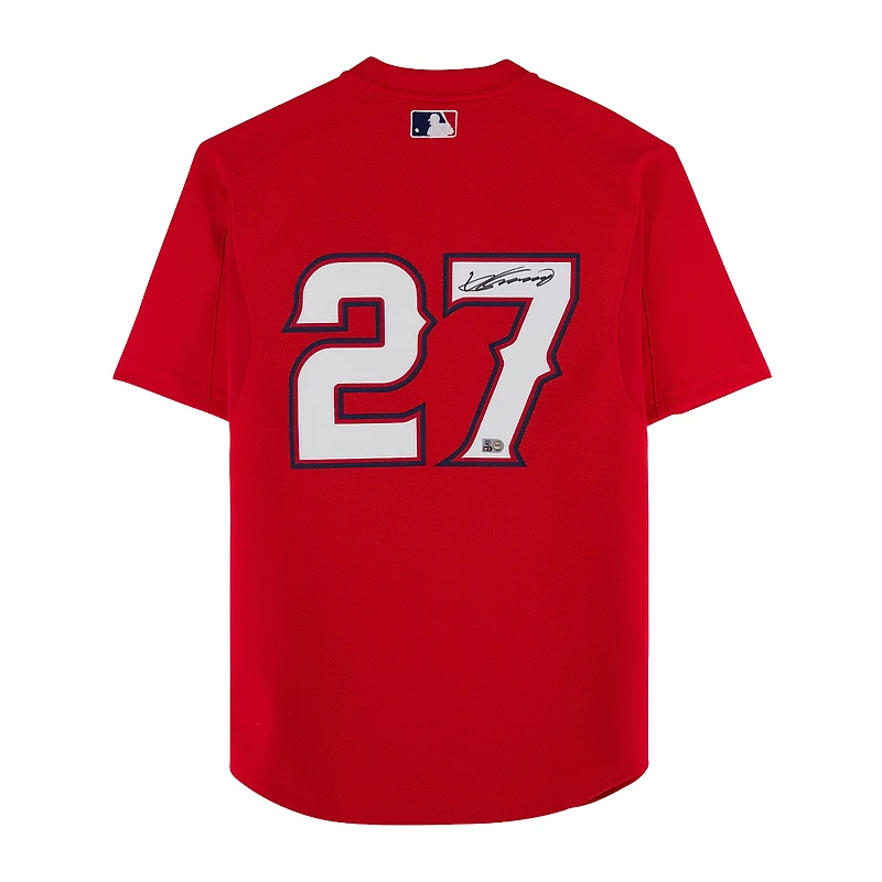 Vladimir Guerrero Los Angeles Angels Autographed Red Mitchell & Ness Batting Practice Jersey