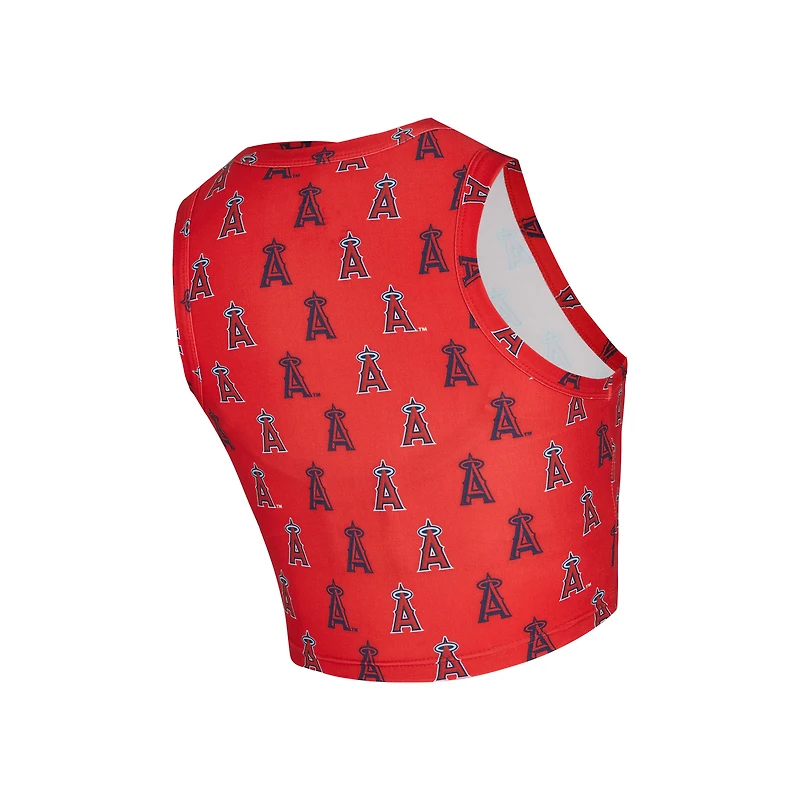 Ensemble débardeur et jupe-short en tricot rouge Los Angeles Angels de Concepts Sport pour femmes