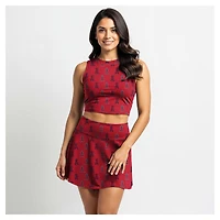 Ensemble débardeur et jupe-short en tricot rouge Los Angeles Angels de Concepts Sport pour femmes