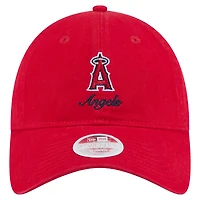 Women's New Era  Red Los Angeles Angels Preppy Team 9TWENTY Adjustable Hat