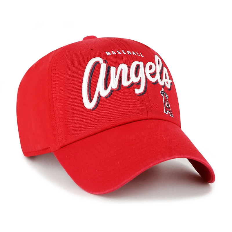 Women's '47 Red Los Angeles Angels Ariana Clean Up Adjustable Hat