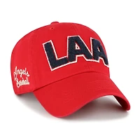 Women's '47  Red Los Angeles Angels Zoey Clean Up Adjustable Hat
