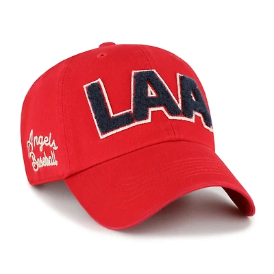 Women's '47  Red Los Angeles Angels Zoey Clean Up Adjustable Hat