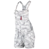 Women's Concepts Sport Gray Los Angeles Angels Camo Romper Overalls