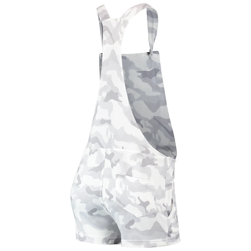 Women's Concepts Sport Gray Los Angeles Angels Camo Romper Overalls
