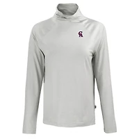 Women's Cutter & Buck Gray California Angels Cooperstown Collection Coastline Epic Comfort Eco Recycled Funnel Neck Raglan Pullover Top