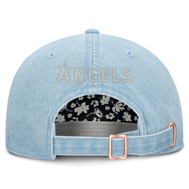 Women's Fanatics  Denim Los Angeles Angels Roped Adjustable Hat