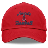 Women's Fanatics Red Los Angeles Angels Fundamental Script Logo Adjustable Hat